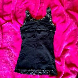 Justice black with sliver girls tank top.